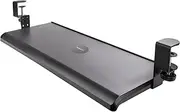 StarTech.com Under-Desk Keyboard Tray, Clamp-on Ergonomic Keyboard Holder, Up to 12kg (26.5lb), Sliding Keyboard and Mouse Drawer with C-Clamps, Height Adjustable Keyboard Tray (Keyboard-Tray-CLAMP1)
