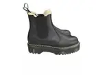 NIB Dr. Martens 2976 FUR LINED PLATFORM CHELSEA BOOTS SIZE 9 US BLACK B13