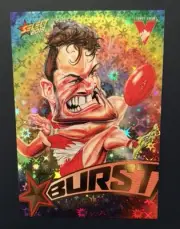 2019 AFL Select Footy Stars Tye Dye Starburst Caricature TOM PAPLEY #491