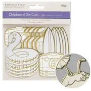 MultiCraft Embellishment Chipboard Die Cuts With Foil Accents-Sunny Vacation 1.3mm Thick (20 Pieces)