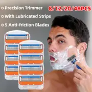 8-48PCS Replacement Razors Shaving Blades Trimmer Refill For Gillette Fusion 5