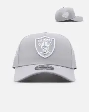 [New Era] New Era Las Vegas Raiders 'Polychromatic' 9forty A-frame Snapback Grey - Size ONE ONE Grey