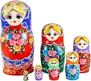 Nesting Dolls Stacking Dolls Russian Dolls Russian Nesting Dolls Set of 7 Pcs,Nesting Babushka Dolls Handmade Hand-Painted Home Decorations Matryoshka Dolls Russian Nesting Dolls
