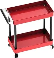 Joyzan RC Tool Trolley, Mini 2 Tier Tools Storage Cart Trolley Toolbox Workshop Garage Organizer Kit Metal Mechanic Handyman Level Tray for RC Repair Tool Applicable to 1/8 1/10 1/12 1/16 Scale Model