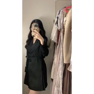 🖤Dressy Daisy黑色綁帶風衣洋裝/西裝連身裙🖤（二手）