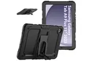 WASSUP Samsung Galaxy Tab A9+ Plus 11 inch 2023 Shockproof Rugged Drop Protection Case Built With Kickstand-Black&Black
