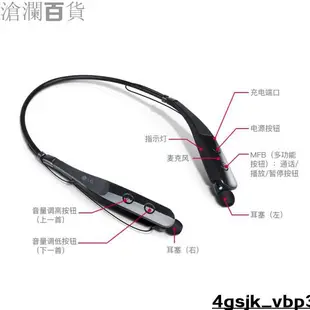 【滄瀾-精品】LG HBS-510頸掛式藍牙耳機掛脖lg耳機藍牙無線耳麥掛頸式項圈耳機入耳頭戴式運動跑步雙耳韓國 roe