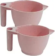 Hair Dyeing Mixing Bowls Set 2pcs Bowls Soft Handle Sturdy Pp for Salon and Home Use