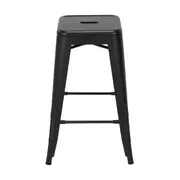 65cm Metal Bar Stool - Black