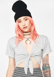 Stoned Knot Fooled Crop Top