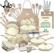 Nutrichef 54-Piece Non-Stick Cookware and Bakeware Set with Pots and Pans