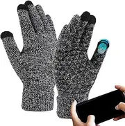 Touch Screen Gloves,Touchscreen Fingers Non Slip Knitted Winter Gloves | Thickened Insulated Womens Winter Gloves for Driving Running Cycling Shwing