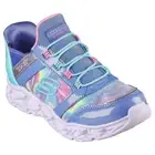 Skechers Galaxy Lights - Tie-Dye Takeoff 303707L-BLMT Girls 4 Blue Shoes KHD2657