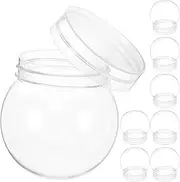 Cabilock DIY Snow Globe Craft Kit 8pcs 4 Inch Plastic Water Globes Screw Off Caps for Candy Balls Decorations