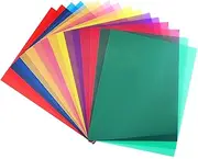 Amonk 16 Pack Color Correction Gels for Photography Lighting, 8 Colors Transparent Light Filter Sheets for Stage, Video, LED Flashlight & DIY Crafts (8.26"x11.69")
