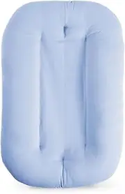 Baby Lounger for Newborn, Bionic Design Baby Lounger, Soft Organic Cotton Breathable Lounger for Infants 0-18 Months (Blue)