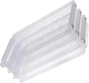 FUNNETOYU Multilayers Transparent File Holder Box Paper Storage Organizer for Office Home Stackable Design Neat Efficient Document Storage