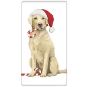 Mary Lake-Thompson - Dog Holiday Yellow Lab Flour Sack Towel - BT1456