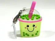 BATH BODY WORKS GREEN MATCHA BOBA TEA POCKETBAC HOLDER HAND SANITIZER CASE CLIP