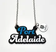 AFL Port Adelaide Power Script Necklace