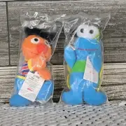 1999 Kellogg's Sesame Street TWEEDLE BUG & ERNIE Mini Bean Plush 5” NEW Sealed