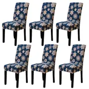 Chair Cover 6Pcs Stretch Dining Chair Cover Removable Washable Chair Covers-