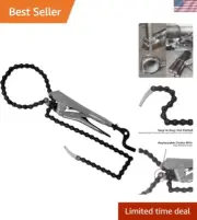 Stainless Steel Chain Pliers - Non-Slip Grip with Crank Handle for Precision