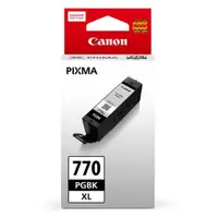 在飛比找PChome24h購物優惠-CANON PGI-770XL PGBK 黑色高容量 原廠墨