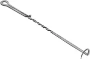 VANZACK BBQ Food Flipper Stainless Steel Pigtail Meat Hook Turner Heavy Duty BBQ Tool for Outdoor Cooking Camping Picnics Smoking Flipping Grilling Accessories 40cm
