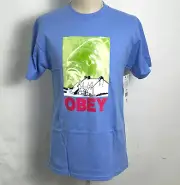 Obey Men's T-Shirt Misery Loves Company Digital Violet Size M NWT Shepard Fairey