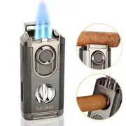 Galiner 3 Jet Flame Torch Cigar Lighter With V-Cutter Holder Butane Gas Gift Box