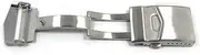 [BGBLKLGPPN] Black Silver 22mm Watches Buckle Solid Double Push Button Fold Watch Buckle Butterfly Deployment Clasp Watch Strap Watch Clasp Strap buckle