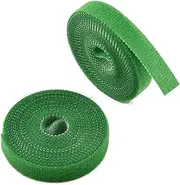 5 m Plant Ties Velcro, Tree Fastening 25 mm Plant Tape Velcro Adjustable, Plant Support Plant Attachment Cable Ties, Tape for Tying Plants, Tree (Pack of 2)