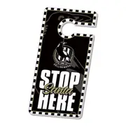 Collingwood Magpies AFL Xmas Santa Stop Here Door Hanger