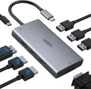 USB C Docking Station Dual Monitor Adapter for Dell HP, Laptop Docking Station 3