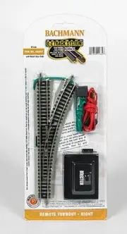 Bachmann E-Z Track Remote Right Hand Turnout, Nickel Silver Rail - N Scale