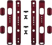 eXtremeRate Scarlet Red Soft Touch Replacement Shell for Nintendo Switch Joycon Strap, Custom Joy-Con Wrist Strap Housing Buttons for Nintendo Switch & Switch OLED - 2 Pack