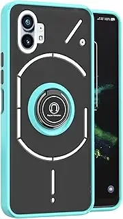 [EASSGU] Case for NothingPhone (1) / Nothing Phone 1 (6.55 Inches), Ring Stand Clear Protective Case, Shockproof, Drop-Resistant TPU Silicone Bumper Phone Case - Sky Blue