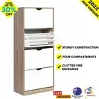Artiss Shoe Cabinet Shoes Storage Rack 60 Pairs Organiser Wooden Shelf Cupboard