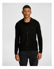 [yd.] Neeson Button Through Knit in Black