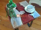 Red Square Top Coffee Table Countertop Tables Natural Acacia Wooden Decors Table
