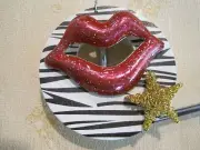 JC Table Counter Bar Top Bag Purse Hook Hanger "Star Lips ", COA