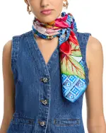 Echo Tropical Floral Silk Square Scarf