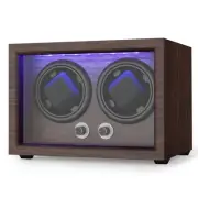 Watch Winder for Automatic Watches,2 Wooden Watch Rotating Case with LED Ligh...