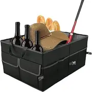 Auto Storage Bag | Car Storage Organiser | Trunk Organizer For Cars | Car Boot Organiser | Car Trunk Manager | Vehicle Travel Solution | Large Capacity Vehicle Trunk Storage Bag With Sidewalls
