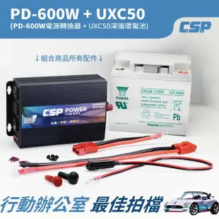 【CSP】超越牆壁 PD-600W與UXC50塑造的戶外辦公新體驗(深循環電池12V50Ah 600W逆變器)