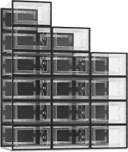 X-Large Shoe Storage Box Fit Size 11, Clear Plastic Stackable Shoe Organizer for