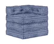 vidaXL Modular Pouffe Indigo Fabric