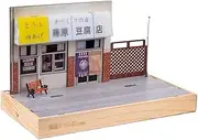 Simulation Car Garage Model Simulation Scene Model tofu Shop Model with Light Alloy Toy car Scene Display Table Acrylic Display Case Model Garage Desktop(3011 adapted to 1:20 tapeless Acrylic)