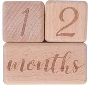 Baby Monthly Milestone Blocks, Exquisite Decorative Infant Monthly Photo Props for Photography